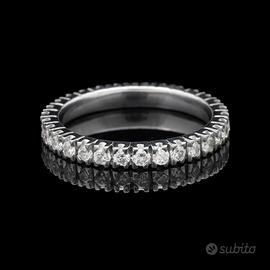 ANELLO VERETTA GIRODITO ORO 18 KT BRILLANTI 0.90CT