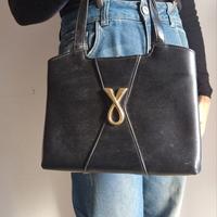 Borsa vintage in pelle chiusura a bacio clic clac 