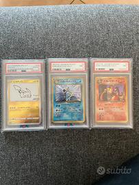 Duo dark charizard e dark blastoise psa9 e pikachu