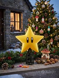 Puntale stella di natale super mario bros star