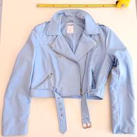 Giacca da donna similpelle ZARA taglia L azzurra