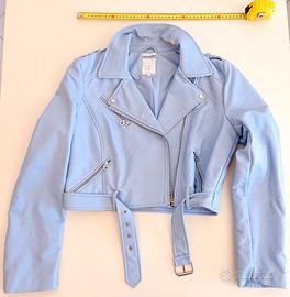 Giacca da donna similpelle ZARA taglia L azzurra
