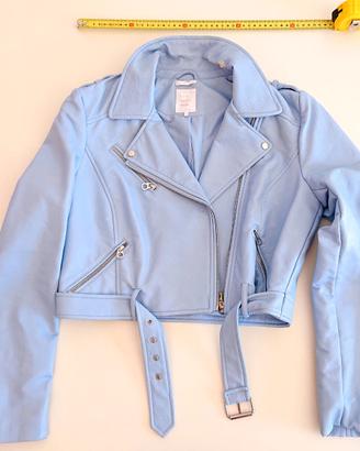 Giacca da donna similpelle ZARA taglia L azzurra