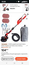 levigatrice per muro con aspiratore 
