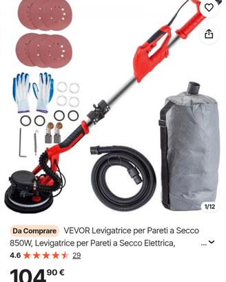 levigatrice per muro con aspiratore 