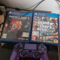 ps4 con joystick e 2 giochi