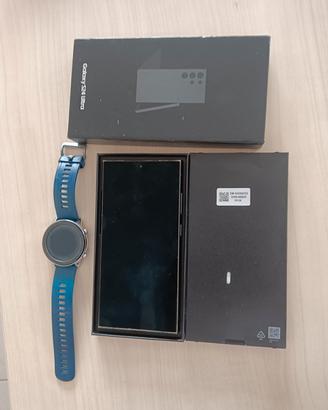 Samsung galaxy s24 ultra con orologio xiaomi