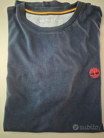 T-Shirt Timberland Blu Uomo Taglia M 100% Cotone