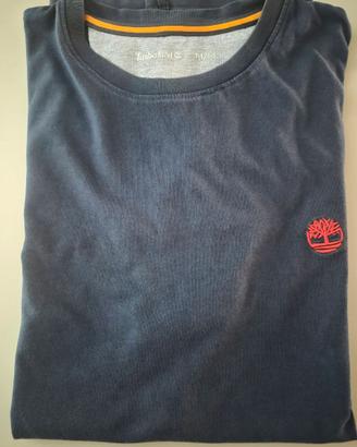T-Shirt Timberland Blu Uomo Taglia M 100% Cotone