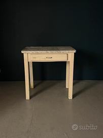 Tavolo Vintage Anni 50 Con Piano In Marmo