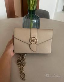 Borsa Michael Kors beige con tracolla vera pelle