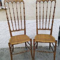 Coppia sedie chiavarine, vintage
