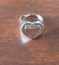 Anello mignolo o bambini chevalier cuore zirconato