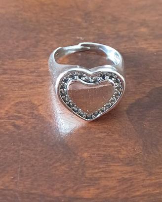 Anello mignolo o bambini chevalier cuore zirconato