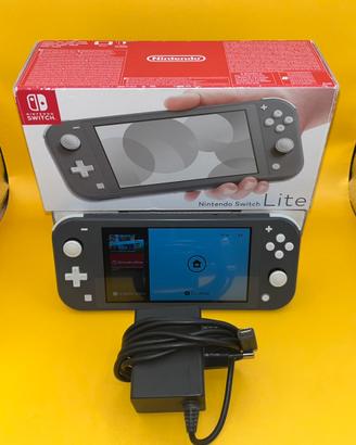 Nintendo switch lite grey + caricatore + scatola
