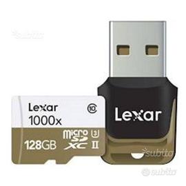 Lexar Scheda Memoria 128 GB MicroSDXC UHS-II 1000x