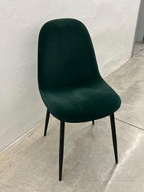 SEDIA VELLUTO VERDE