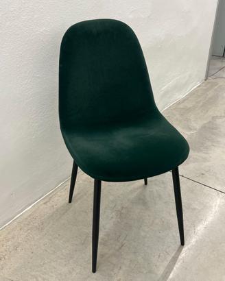 SEDIA VELLUTO VERDE