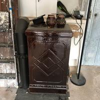 stufa in cotto smaltato "Felici-Prato" con camino