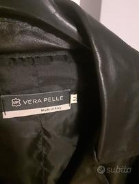 GIACCA DI PELLE NERA.PRODOTTO ITALIANO. 