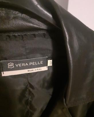 GIACCA DI PELLE NERA.PRODOTTO ITALIANO. 