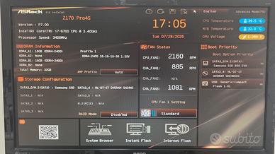 PC Desktop Intel i7-6700 32GB RAM