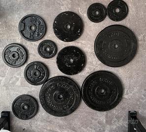 Lotti di dischi , pesi in ghisa .