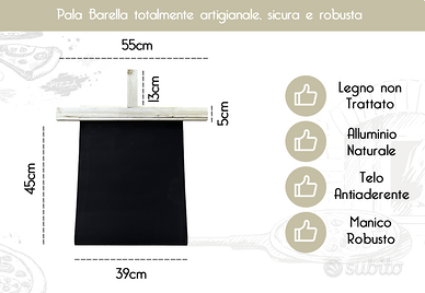 Pala Barella per Pizza 39x45 ooni koda 16