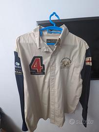 camicia LA MARTINA bicolor con stemmi