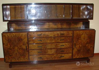 Credenza in radica di noce stile Déco