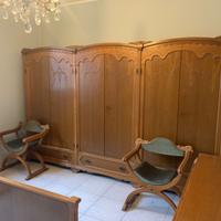 Camera da letto in noce artigianato lombardo