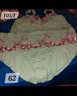 Completo lingerie verde donna