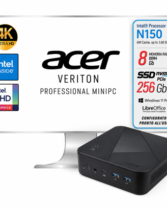 Acer Veriton Mini PC N150 8GB SSD 256GB Win 11