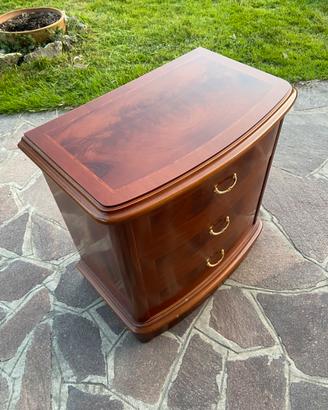 Coppia comodini legno massello con intarsi classic