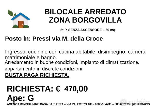 Bilocale arredato - zona via Madonna della Croce