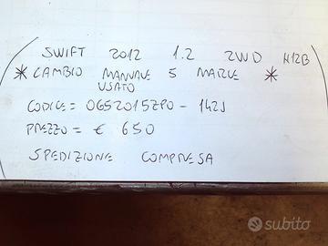 Cambio manuale 5 m swift 2012 1.2 2wd hrb