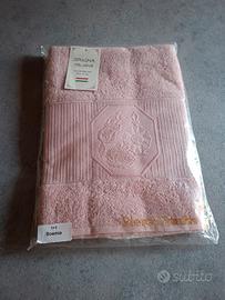 Set 2 pezzi asciugamani rosa Piero Colombo Boemia 