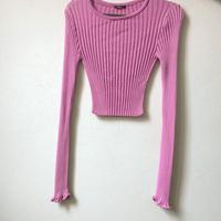 Maglia rosa manica lunga