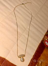 Collana in acciaio con lettera T!