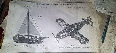 Gioco Meccano con scatola in legno originale 
