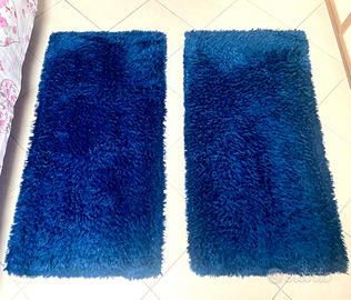 Coppia Tappeti Rettangolari Blu Elettrico 65x125cm