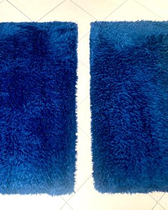 Coppia Tappeti Rettangolari Blu Elettrico 65x125cm