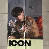 Poster Tony Effe Icon Autografato