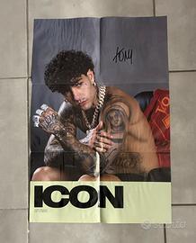 Poster Tony Effe Icon Autografato