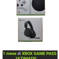 XBOX serie S + CUFFIE XBOX + Game Pass