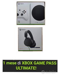 XBOX serie S + CUFFIE XBOX + Game Pass