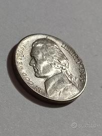 Rara moneta d'argento 5 centesimi 1945 - S