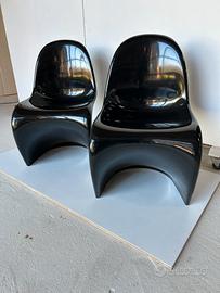 SET di 2 VITRA Verner Panton resina Nera