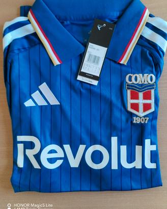 Maglia Como con patch champion league 