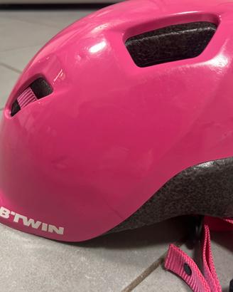 Casco bambina rosa tg 48-53 cm